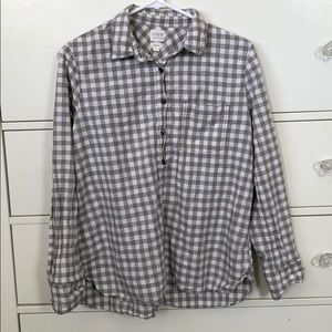J Crew Gray Gingham Shirt